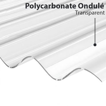 Polycarbonate ondulé transparent