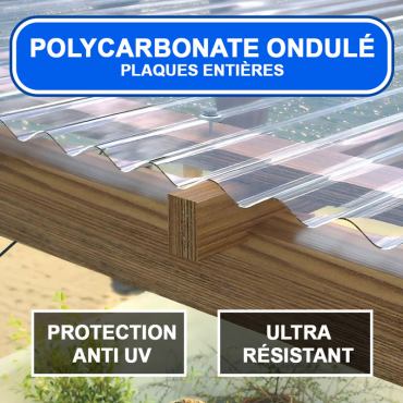 Polycarbonate ondulé transparent