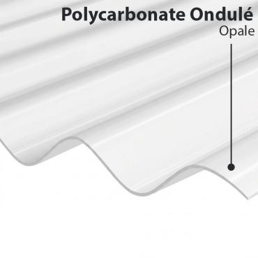 Polycarbonate ondulé opal