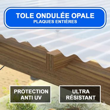 Polycarbonate ondulé opal