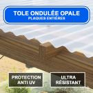 Tôle ondulée opale