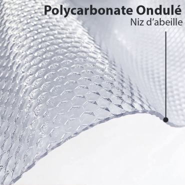 Polycarbonate ondulé niz d'abeille