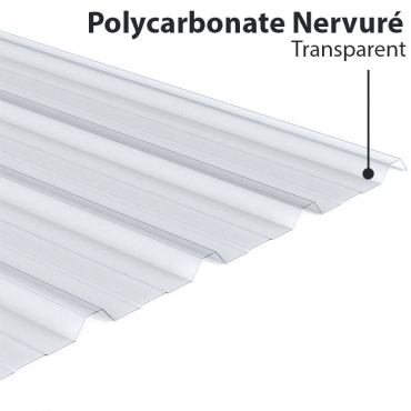 Polycarbonate nervuré transparent