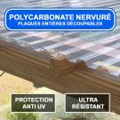 Tôle nervurée transparente