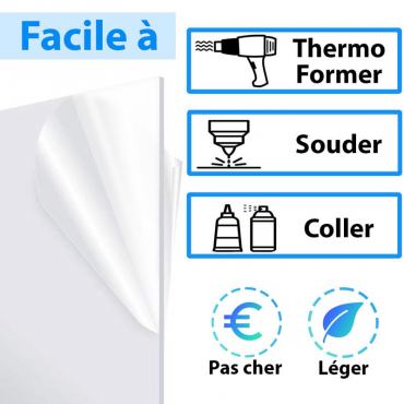 Plaque Plexiglass Blanc...