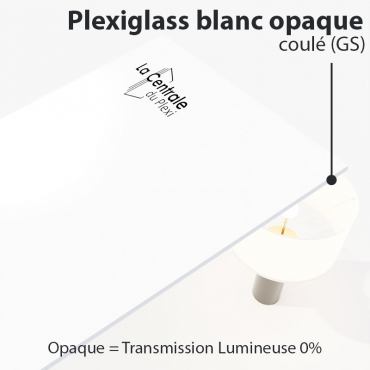 Plaque Plexiglass Blanc...