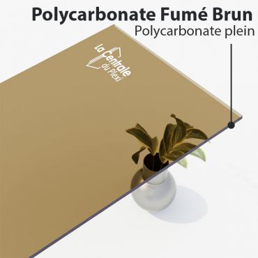 Plaque polycarbonate Fumé Brun
