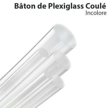 Bâton Plexiglass incolore -...