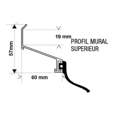 Bavette raccord mural - Alu...