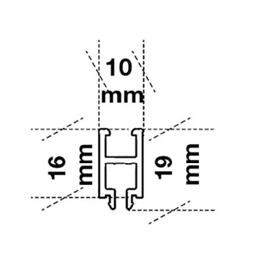 Profil rive latéral 16 mm -...