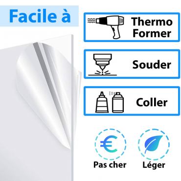 Plaque Plexiglass incolore...