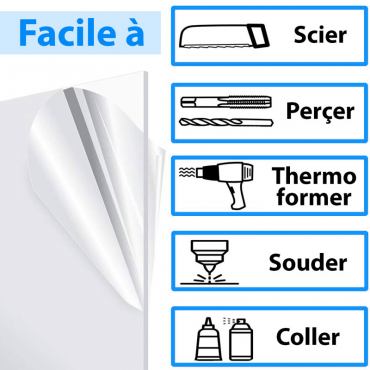 Plaque Plexiglass transparent coulé GS