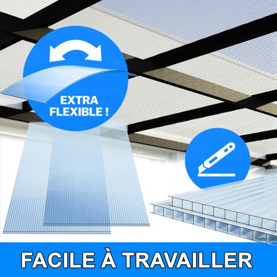 Achat plaque polycarbonate alvéolaire