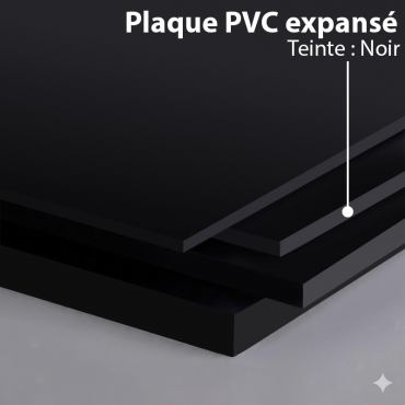 Plaque PVC Expansé Noir